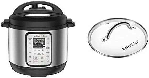 Instant Pot DUO Plus 80 Electric Pressure Cooker (8 Quart) + Tempered Glass Lid (10 inch)