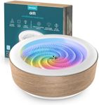 Homedics Drift 10 ” Wood Sand Table – App Controlled Moving Sand Art for Desk, Automated Sandscape Display with LED Lights, Quiet Metal Sphere, Modern Zen Relaxation Home Office Decor (White Ash)