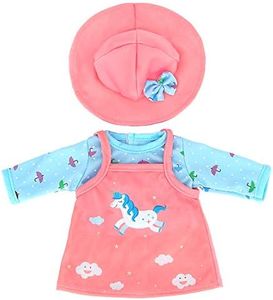 ZWOOS Ropa de Muñecas para New Born Baby Doll, Atuendo Unicornio con Sombrero para Muñecas 35-43 cm