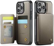 Vinich for iPhone 14 Pro Max Wallet Case with Card Holder, RFID Blocking Credit Slots Kickstand Shockproof Phone Cover Fit for iPhone 14 Pro Max 6.7" Gray