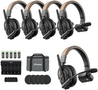 Accsoon Como SE Wireless Intercom Headset System Full-Duplex 2.4GHZ 400M/1312FT Range 30H, 5 Person Team Communication Headset Intercom with Noise Cancellation for Live Streaming Movie Shoot Talk