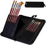 Black Canvas Paint Brush Holder Zip