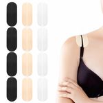 Molain 6 Pairs Silicone Bra Strap Cushion, Bra Strap Holders for Slipping Bra Strap Pads Soft No Dents Non-Slip Shoulder Pads for Bra Straps to Ease Shoulder Discomfort (Black, White, Skin Color)