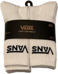 Vans Classics Crew Sock 6-Pack, White, 6.5-9