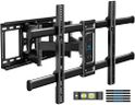 PERLESMITH Full Motion TV Wall Mount for 37-82 inch TVs, TV Mount up to 132lbs Max VESA 600x400mm, Wall Mount TV Bracket with Dual Articulating Arms Swivel Tilt Extension Fits 16” Wood Stud, PSLFK1