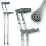 Coopers Comfy Grip Handle Double Adjustable Elbow Crutches - Large - Pair | Lightweight Crutches for Adults | Height Adjustable Elbow Crutches | Arthritis Comfort Grip