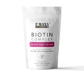 Biotin Complex | 180 Tablets | 10,000μg Biotin per Serving Enhanced with Zinc & Copper | Hair, Skin and Nails Vitamin Supplement