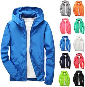Boys Girls Uniform Windbreaker Jacket Waterproof Lightweight Rain Jacket Youth Boys Fall Hooded Rain Coats w/Pockets Blue