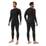 Mens 3mm Shorty Wetsuit Womens, Full Body Diving Suit Front Zip Scuba Diving Wetsuit Snorkeling Surfing (Mens Fullsuit, M)