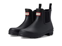 HUNTER Womens Original Short Gloss Snow Rain Boot, Black, 9 US