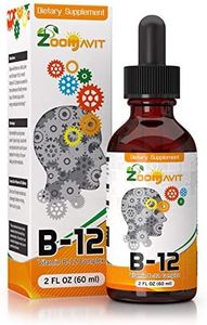 Zoomavit Vitamin B Complex Liquid Drops with Fast Absorption - Super B12 Vitamins B2, B3, B5, B6 & B12 Natural Energy Boost, Mental Focus Healthy Immune System