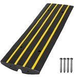 Scinotec Rubber Curb Ramps Car Kerb Ramp 2.5 Inch High 1 Pack 10 Ton Capacity Curbside Bridge Ramp for Loading Dock Garage Warehouse Sidewalk