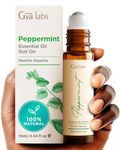 Gya Labs Peppermint Oil Roll On - Fast Soothing Comfort for Headaches & Tension - Rest & Refresh with 100% Natural Peppermint Essential Oil Roll On Aromatherapy Oil for Stress & Aches (10ml)