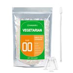 WANANFU Size 00 Empty Capsules Vegetarian (100 Count) Bundle with Micro Lab Spoon with Powder Tamper, Compatible with Capsule Filling Machine