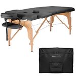 Saloniture Professional Portable Folding Massage Table with Carrying Case - Dark Gray