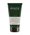 Heath Oil Control Face Wash for Men - Advanced Exfoliating Cleanser for Daily Use - Volcanic Black Sand and Bamboo Charcoal Powder - Made in England - 150 ml