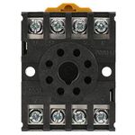 Micro Relay Base Socket 8 Round Pins Screw Terminals Power Timer Relay Socket Base Holder Rail Mounting PF083A for Time Relay MK2P AH3