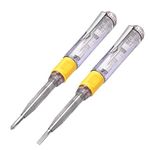 Eightwood Pen Electric Tester Voltage Detector Mains Tester Screwdriver 2pcs Dual-Purpose Screwdriver Electrical Pen Tester 220v Voltage Tester Slotted Electrify 100-500V Electrical Tester