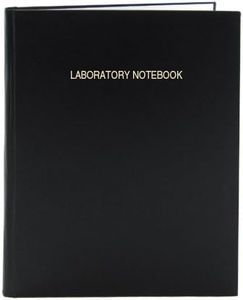 BookFactory Black Lab Notebook - 240 Pages (.25" Grid Format) 8 7/8" x 11 1/4" Black Cover, Square Spine, Section Sewn Hardbound (EPRIL-240-LGS-LKT1)