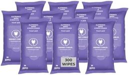 Swanky Cables Screen Cleaner Wipes: Electronic Wipes for Screens - Computer Screen Wipes for Lens, Phone, Tv Screen and Monitor Cleaning - Tech Wipes & Microfiber Cloth (Soft Wipes, 300 Count)