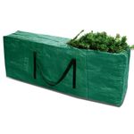 RICHIE Christmas Tree Storage Bag for up to 9ft Christmas tree, Xmas Tree Storage Box for easy storage of Christmas tree with durable reinforced carry handle(155x38x53cm,Green)