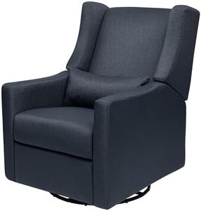 Babyletto Kiwi Electronic Power Recliner and Swivel Glider with USB Port in Performance Navy Eco-Twill, Water Repellent & Stain Resistant, Greenguard Gold and CertiPUR-US Certified