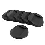 6 Pieces Furniture Caster Cups,Furniture Coasters Anti-Sliding Floor Protectors Feet Protector Pads for All Floors & Wheels, Sofas and Bed(Black)