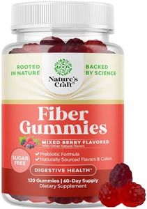 Fiber Gummies for Adults - Chicory Root Supplement with Prebiotic Support for Gut & Digestive Health - Soluble Digestion Capsules for Stomach Regulation & Immunity - Sugar Free & Vegan - 120 Count