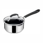 Jamie Oliver By Tefal Quick & Easy E3032244 Stainless Steel 16cm Induction Sauce Pan With Glass Lid