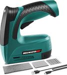 NEU MASTER Cordless Staple Gun, 2 in 1 Electric Brad Nailer/Stapler, 4V Power Stapler Tacker with USB Charger Cable, 3000pcs Staples and 500pcs Nails for Upholstery, Material Repair and Carpentry