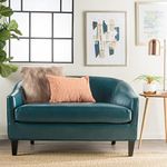 Christopher Knight Home Justine Leather Loveseat, Teal