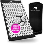 Bed of Nails Acupressure Mat – Original Bon Acupressure Design with 8820 Precision Nails, 29 x 16 x 1", Jet Black