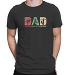 Men's Vintage T Shirts Dad The Lineman The Myth The Legend Father's Day Crew Neck Short Sleeve Gifts, Black, Large