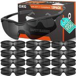 OXG 12 Pack Tinted Safety Glasses for Men Anti Fog, ANSI Z87.1 Safety Goggles Impact Scratch Resistant Eye Protection for Shooting, Work, Construction