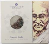 Mahatma Gandhi Commemorative Coin with Royal Mint Original Folder Slogan 2021 for Collection