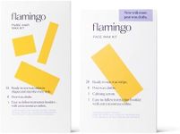 Flamingo Face & Pubic Wax Kit - 44 Wax Strips, 16 Post-Wax Cloths, and Calming Serum - Easy At-Home Hair Removal
