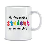 Wanky Candles Teacher Appreciation Mugs, Funny Sayings, Ceramic Coffee Cups (My Favourite Student gave me This Mug)