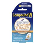 Compound W Wart Remover One Step Medicated Foot Pads- 20 Count - With Salicylic Acid, Maximum Strength, Effective Wart Removal