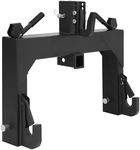 GARVEE 3 Point Quick Hitch Category 1, 3000 LBS Lifting Capacity Tractor Quick Hitch, 27.5" Between Lower Arms, 14.5" ~17.5" Level Adjustment, Quick Hitch Adaptor to Category 1 and 2 Tractors (Black)