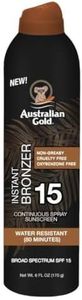 Australian Gold Continuous Spf#15 Spray 6 Ounce With Bronzer (177ml) (2 Pack)
