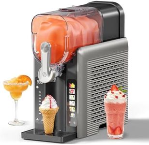 Slushie Machine for Home, No Ice Needed Frozen Drink Maker with Auto-Clean, LED Display, Perfect for Margaritas, Frappés, Milkshakes and More, Family Gatherings & Home Bar, Grey, 1 Pack+6 Modes