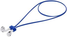 kwmobile Strap Compatible with Apple Airpods 1/2 / 3/4 / Pro 1 / Airpods Pro 2 - Strap Magnetic Silicone Cord Earphones Holder - Dark Blue