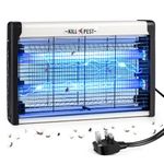 Fly Zapper Electric Indoor Uk, Powerful 1800V &20W Fly Killer Electric, UV Bug Zapper Indoor Insect Trap,Washable Tray and Hanging Chain Suitable for Bedroom, Living Room, Dining Room(UK PLUG)