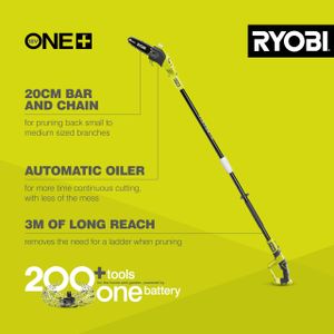 RYOBI ONE+ 18V Cordless Pole Pruner – Lightweight Tree Trimmer