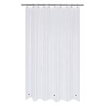 Mrs Awesome Stall Shower Curtain Liner with 3 Magnets 54 x 72 inch, PEVA 8G Thick & Heavy Duty Plastic Shower Curtain for Bathroom, Waterproof, 54x72, Clear