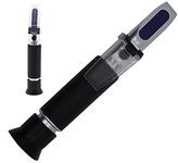 HunterBee Spirit Alcohol Content Meter Measure/Wine Grape Check Refractometer/Liquor Homemade Brewing Level Check Tester/ 0 to 80% V/V Resolution Proof with 1 Percentage Scale Hydrometer