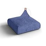PAULATO BY GA.I.CO. Couch Cushion Cover - Sofa Cushion Cover - T-Cushion & Box Cushion Slipcover - Replacement Sofa Cushion Protector - Stretch Seating Cover - Microfibra - Blue (Seat Cover)