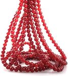 Gorgeous Natural Gemstone Smooth Round Loose Beads 8mm Approxi 15.5 inch for Jewelry Making, Red Agate, 4mm