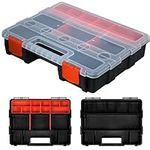 Tool Organizer,22 * 29 * 6cm,Hardware Storage Box,Single Side Tool Organizer,System Modular Organiser Case,with Removable Dividers,for Storing Tools, Bolts, Screws, Fishing Tackles