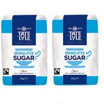 Tate & Lyle Fairtrade Granulated Pure Cane Sugar (1Kg) - Pack of 2